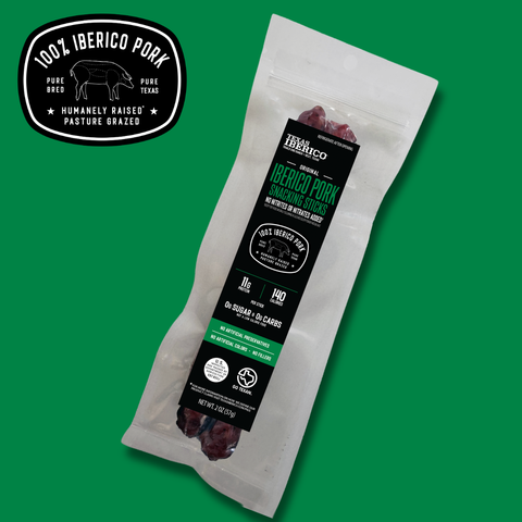 Texas Iberico® Snacking Sticks | 100% Purebred Iberico Pork | 2 Pack