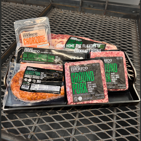 Limited Edition Lockhart Rising Grilling Bag - Includes Ribs, Smoked Sausage, Ground Pork, Bacon, and your choice of Charcuterie Pack